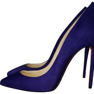 Purple Pigalle Follies 100 Veau Velours Pumps